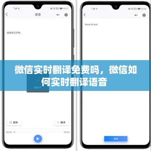 微信实时翻译免费吗，微信如何实时翻译语音 