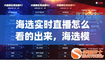 海选实时直播怎么看的出来，海选模式 