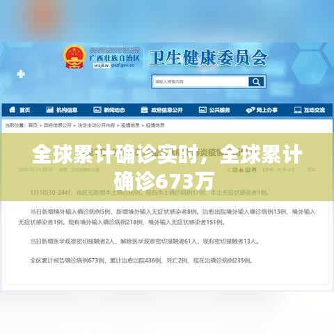 全球累计确诊实时，全球累计确诊673万 