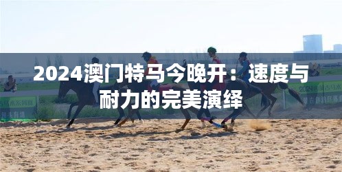 2024澳门特马今晚开：速度与耐力的完美演绎