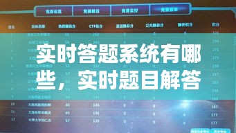 实时答题系统有哪些，实时题目解答 