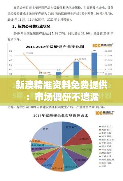 新澳精准资料免费提供：市场调研不遗漏