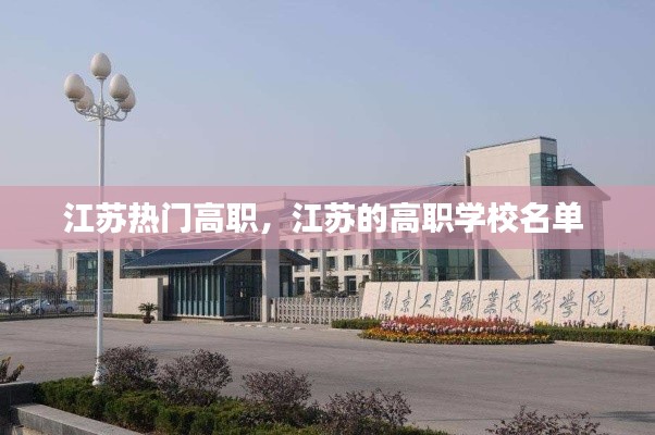 江苏热门高职，江苏的高职学校名单 