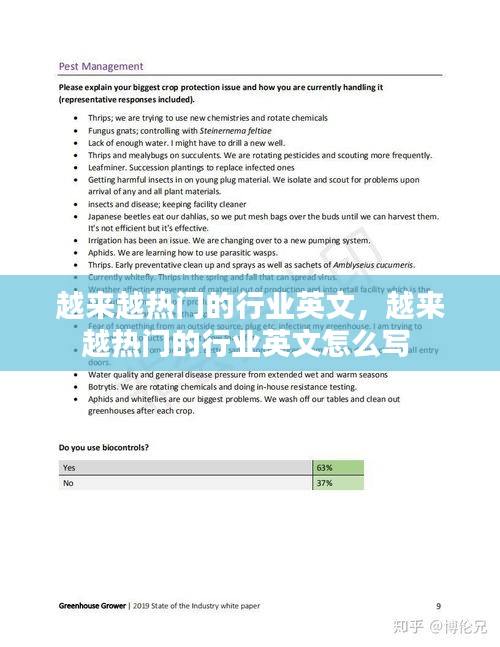 越来越热门的行业英文，越来越热门的行业英文怎么写 