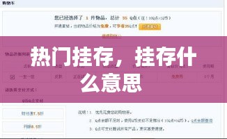 热门挂存，挂存什么意思 
