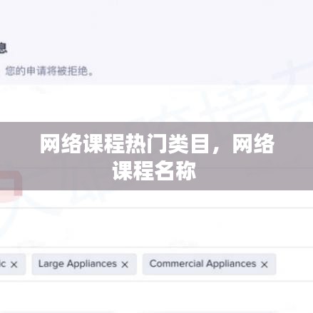 网络课程热门类目，网络课程名称 