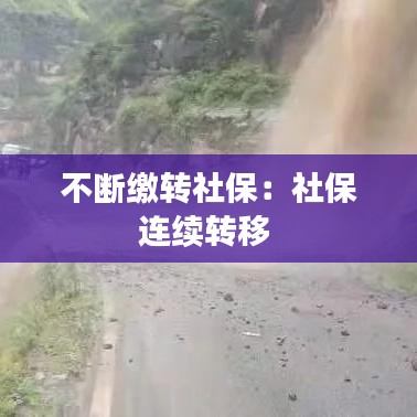 不断缴转社保：社保连续转移 