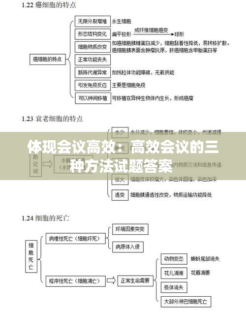 体现会议高效：高效会议的三种方法试题答案 