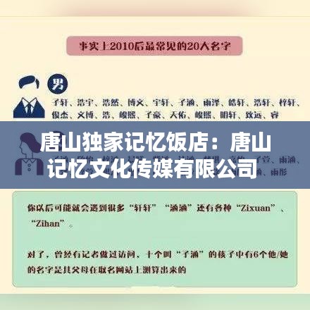 唐山独家记忆饭店：唐山记忆文化传媒有限公司 