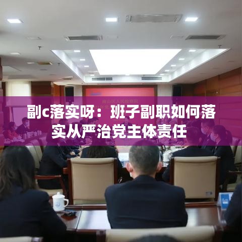 副c落实呀：班子副职如何落实从严治党主体责任 