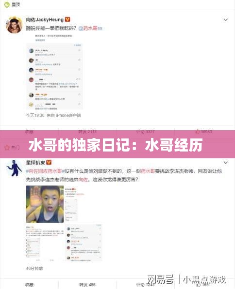 水哥的独家日记：水哥经历 