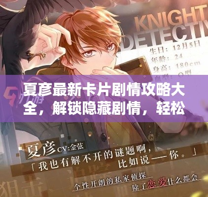 夏彦最新卡片剧情攻略大全，解锁隐藏剧情，轻松掌握通关秘籍！