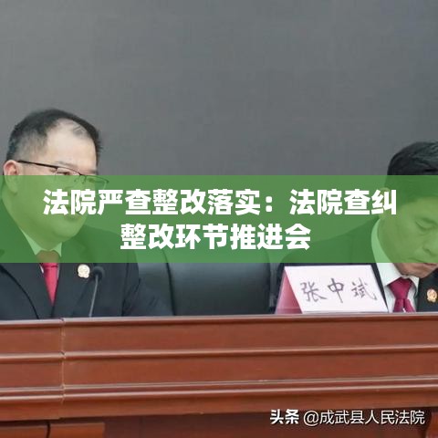 法院严查整改落实：法院查纠整改环节推进会 