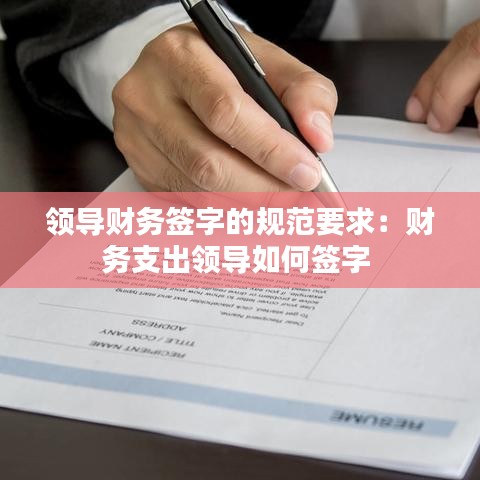 领导财务签字的规范要求：财务支出领导如何签字 