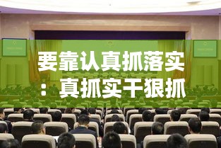 要靠认真抓落实：真抓实干狠抓落实 
