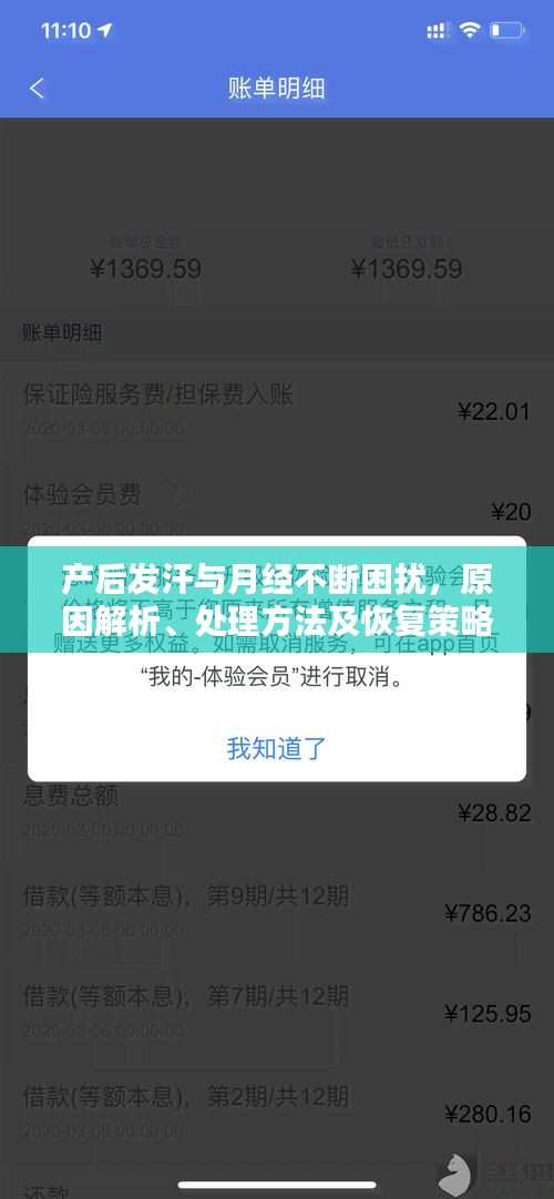 产后发汗与月经不断困扰，原因解析、处理方法及恢复策略