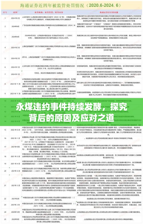 永煤违约事件持续发酵，探究背后的原因及应对之道