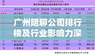 广州陪聊公司排行榜及行业影响力深度解析
