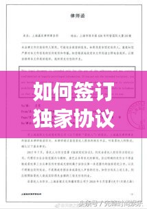 如何签订独家协议，步骤、技巧与注意事项全解析