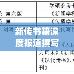 新传书籍深度报道撰写攻略，挖掘细节，呈现真实故事