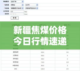 新疆焦煤价格今日行情速递
