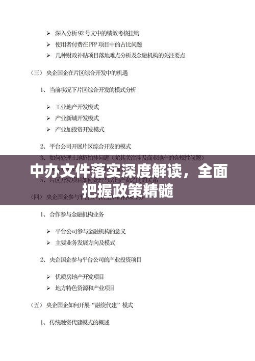 中办文件落实深度解读，全面把握政策精髓
