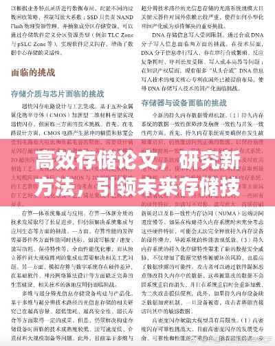 高效存储论文，研究新方法，引领未来存储技术革新