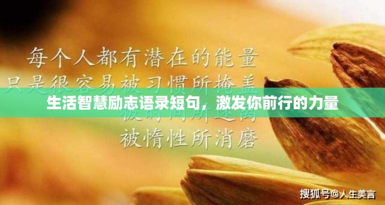 生活智慧励志语录短句，激发你前行的力量