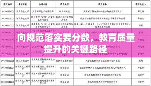 向规范落实要分数，教育质量提升的关键路径