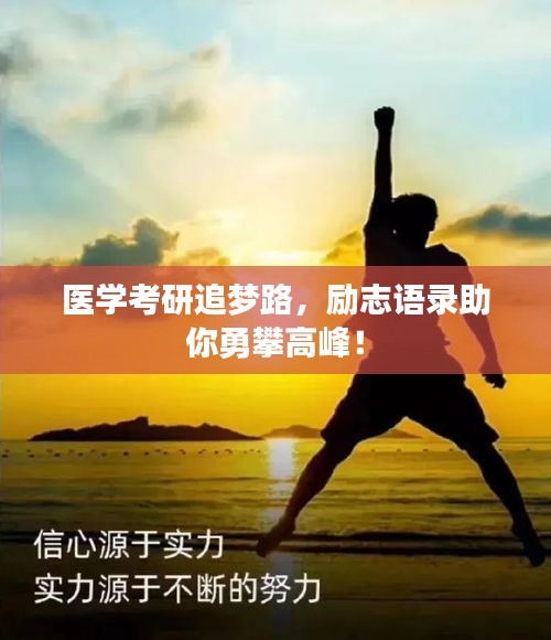 医学考研追梦路，励志语录助你勇攀高峰！