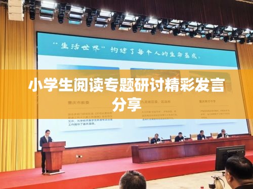 小学生阅读专题研讨精彩发言分享