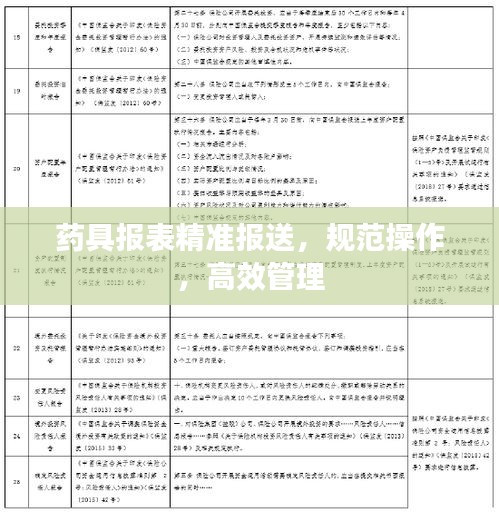 药具报表精准报送，规范操作，高效管理