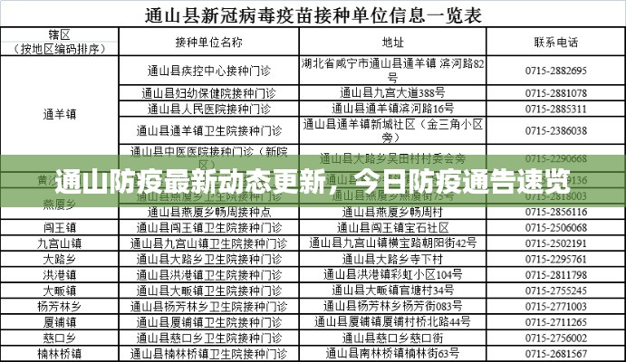 通山防疫最新动态更新，今日防疫通告速览